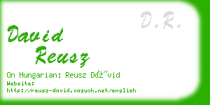 david reusz business card